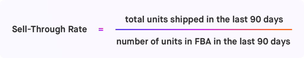 Sell-through rate formula