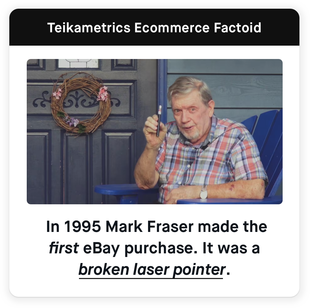 Mark Fraser, First eBay purchase