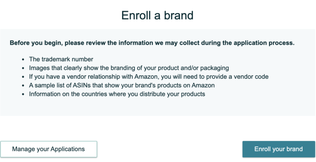 what is amazon brand registry