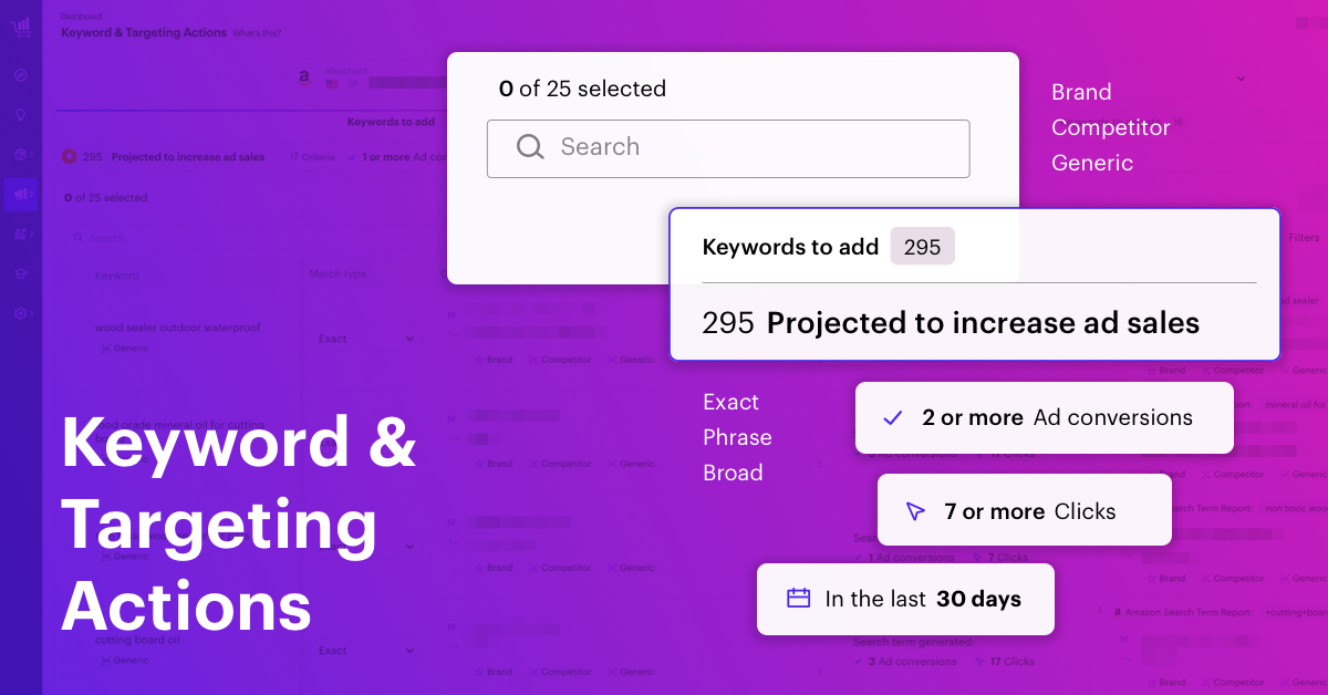 Flywheel’s Powerful New Tool Keyword & Targeting Actions Teikametrics