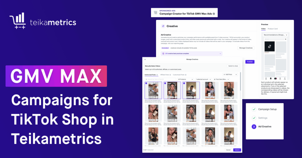 Introducing GMV Max Campaigns for TikTok Shop in Teikametrics