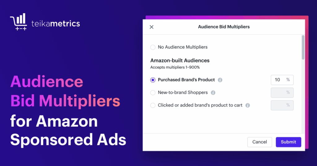 Teikametrics Now Supports Audience Bid Multipliers for Amazon Sponsored Ads
